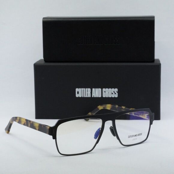 NEW CUTLER AND GROSS CGOP1364 003 MATTE BLACK EYEGLASSES - Picture 8 of 8
